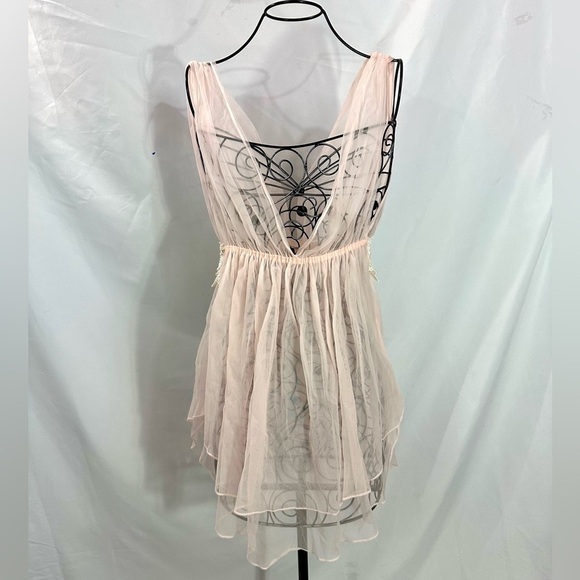 Vintage Delicates pink sheer babydoll size S - Picture 4 of 8